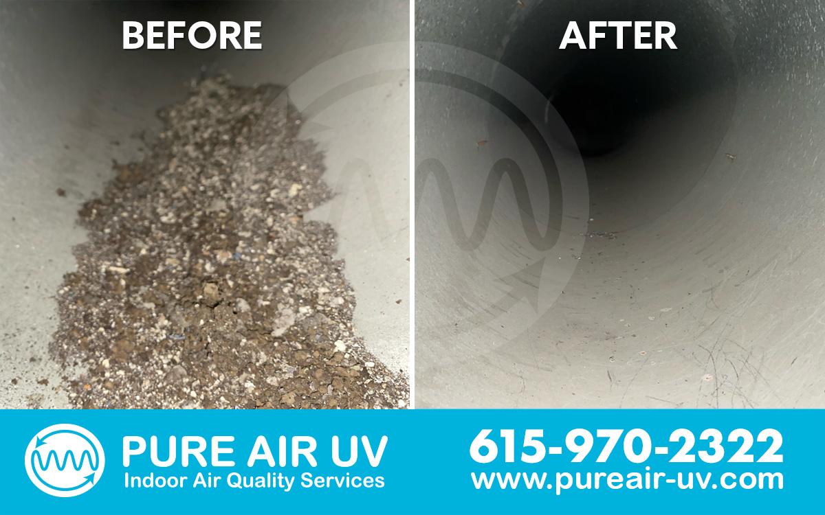 Residential Air Duct Cleaning in Nashville, TN Before and After Service