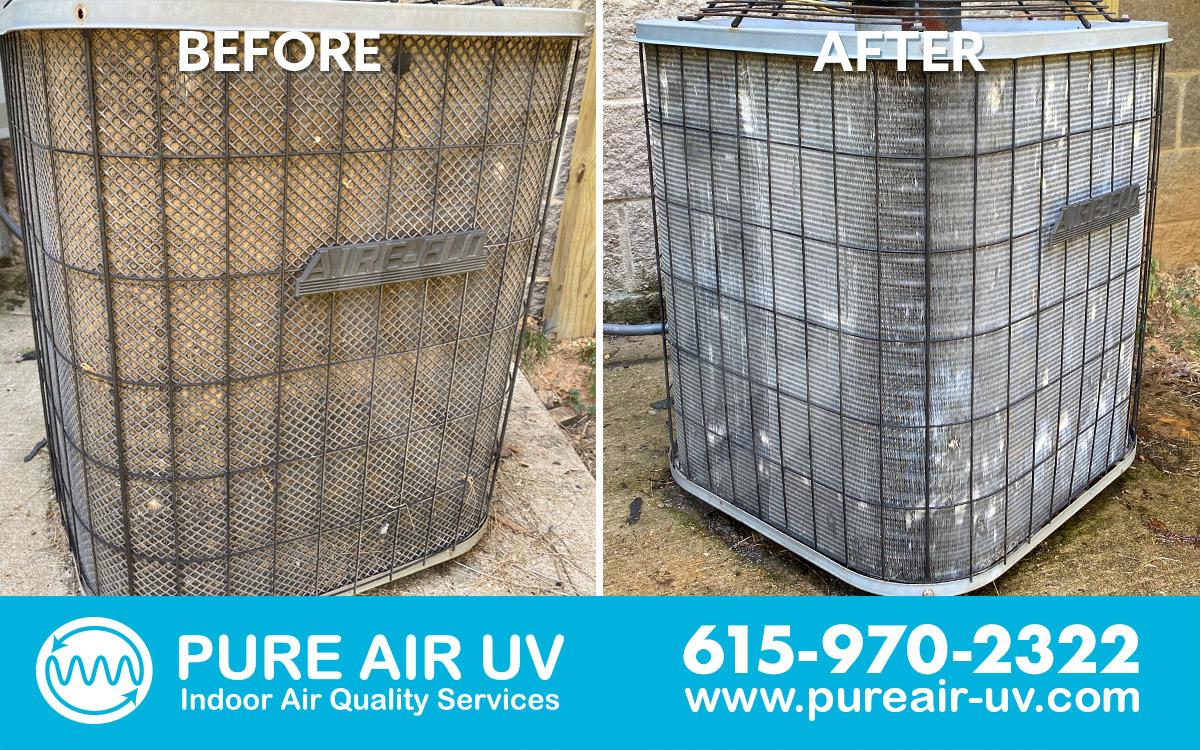 Before and After Residential HVAC Cleaning Service at Nashville Home